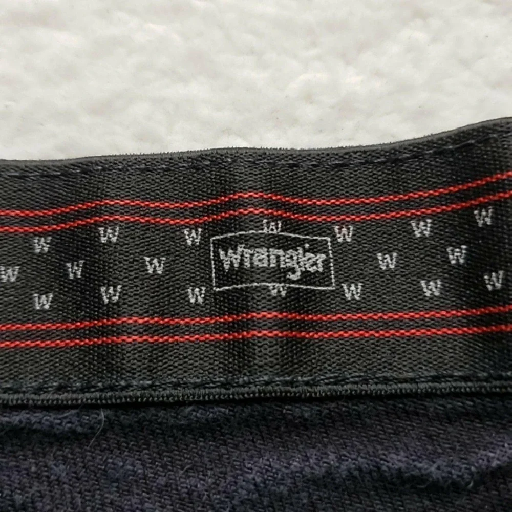 Wrangler 855SHCP Jeans Mens 38x29 Black Regular Fit Straight Stretch Denim Pants